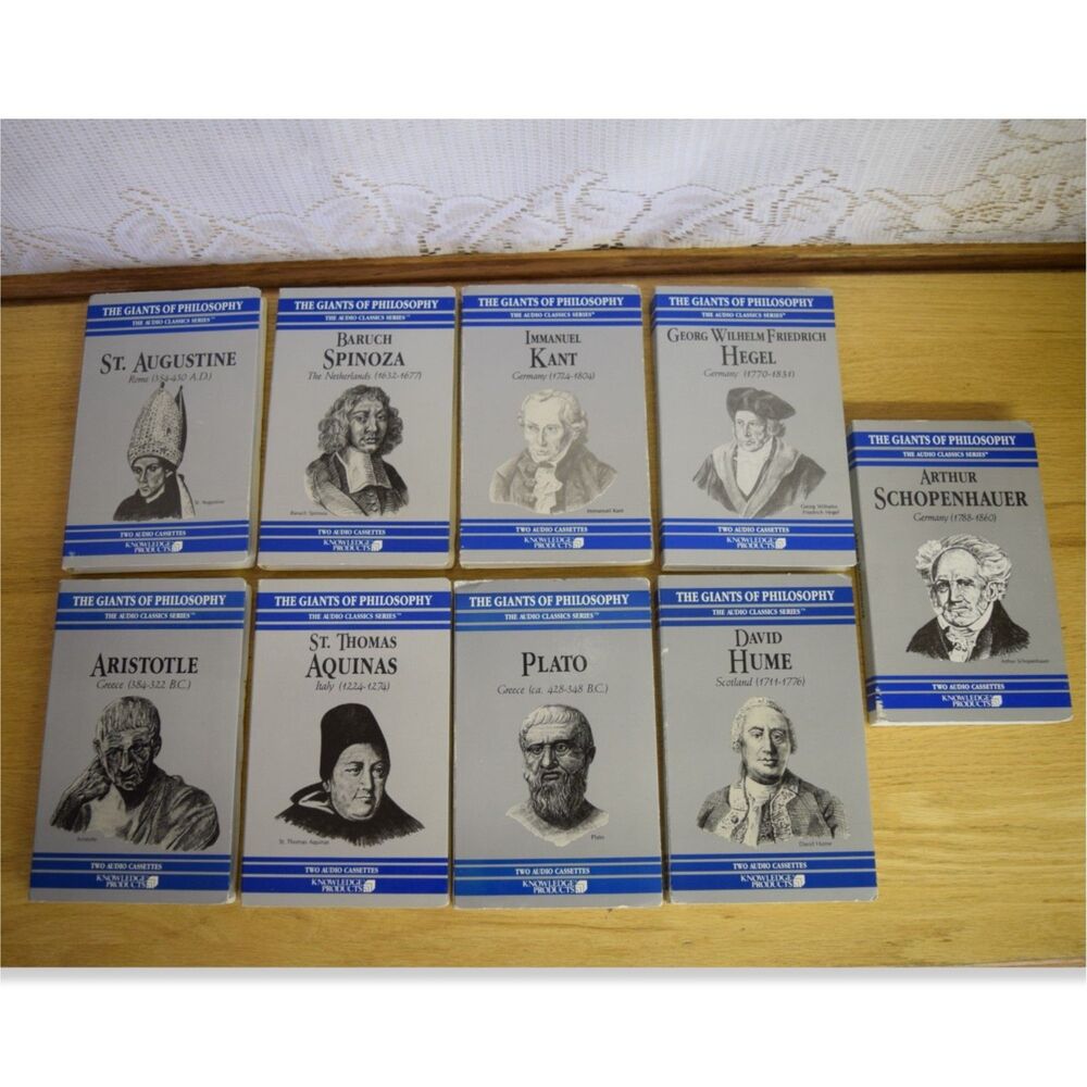 Knowledge Products Cassette Tapes Lot 9 "The Giants of Philosophy" Heston 1990